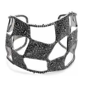 Alexis Bittar Pavé Checkerboard Cuff Bracelet Dark Alchemy